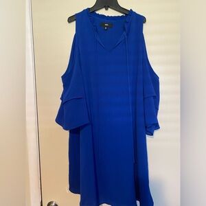 Mossimo blue dress cold shoulder size  xl
